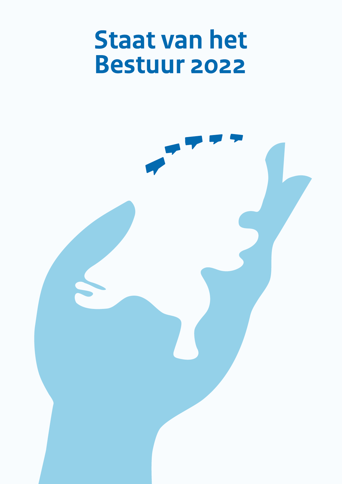 Cover met illustratie van een hand en Nederland.